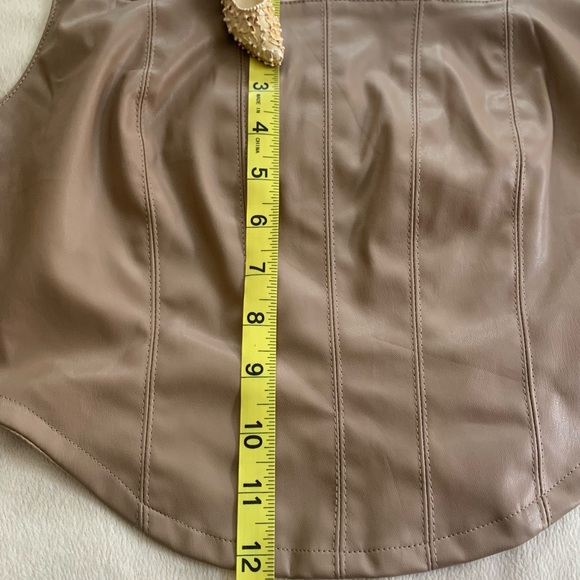 AARON & AMBER ladies poly blend faux leather corset top in a Medium VVGUC++ - Picture 8 of 11